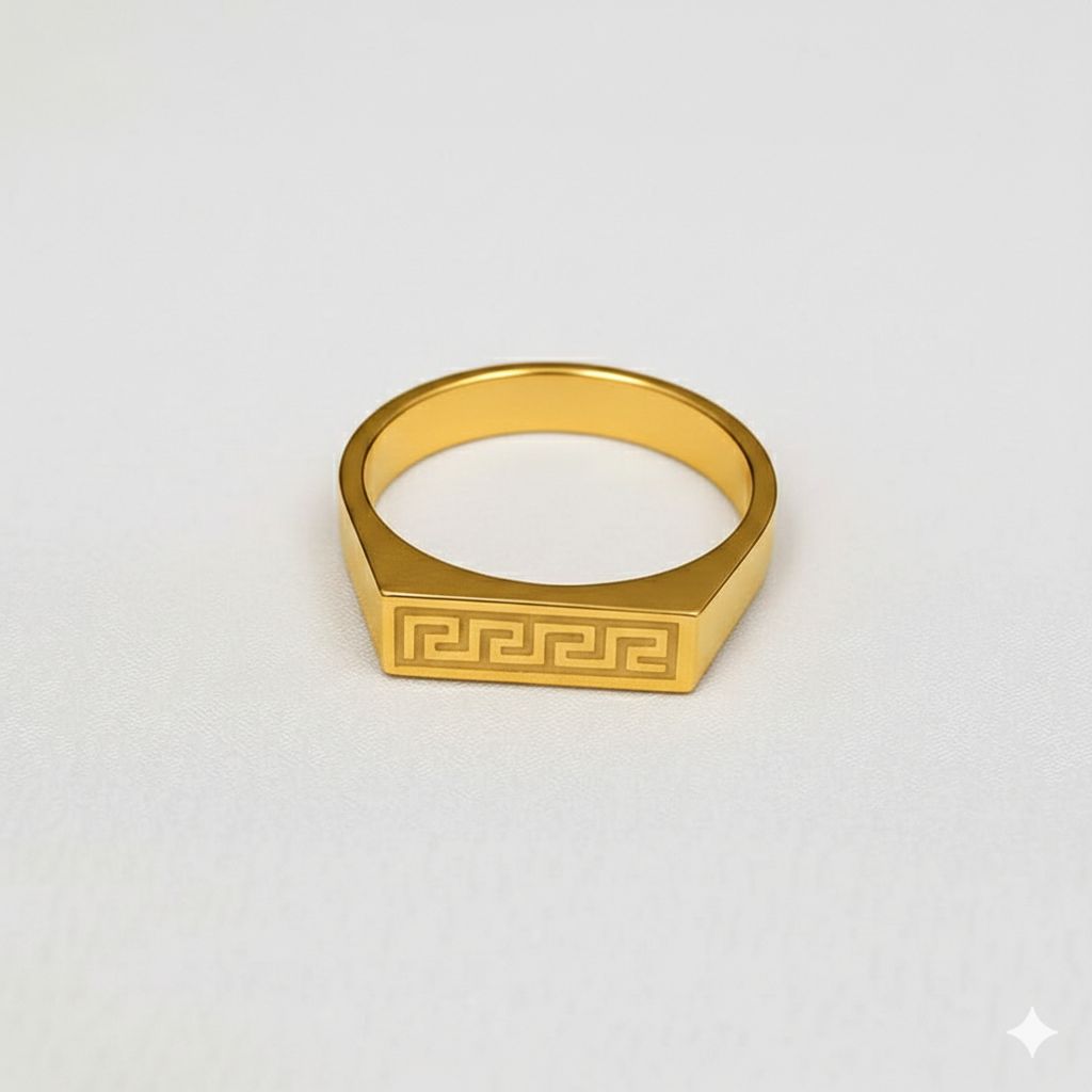 18K GOLDEN NECK CHAIN + RING